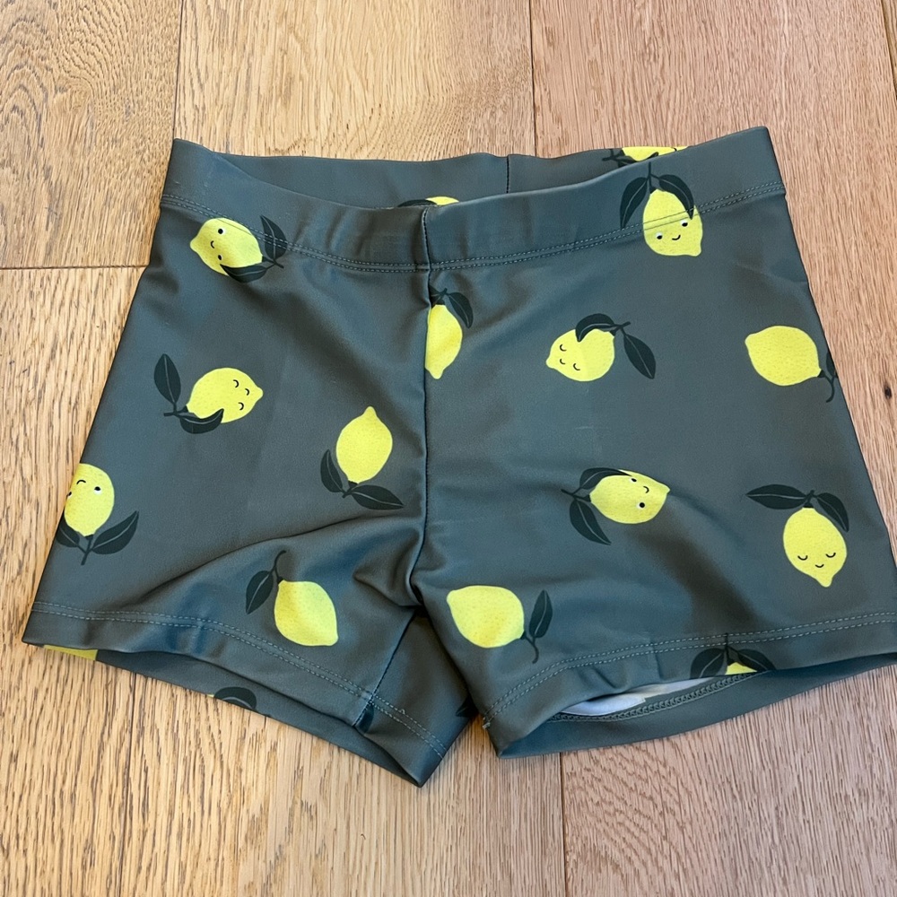 H&M Green and Yellow Patterned Swim Shorts